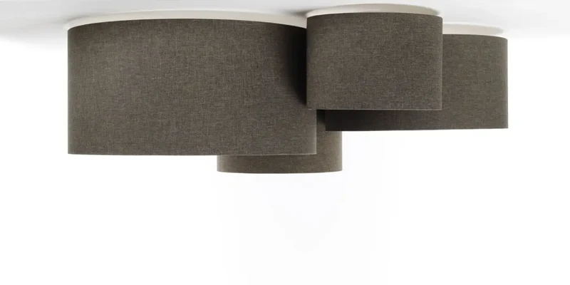 Luminaire Plafonnier | 4 FLAMES BOHO ÉLÉGANT (Marron Gris)