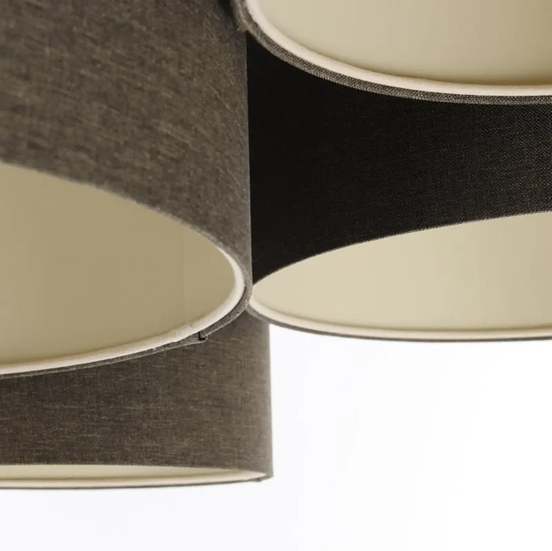Luminaire Plafonnier | 4 FLAMES BOHO ÉLÉGANT (Marron Gris)