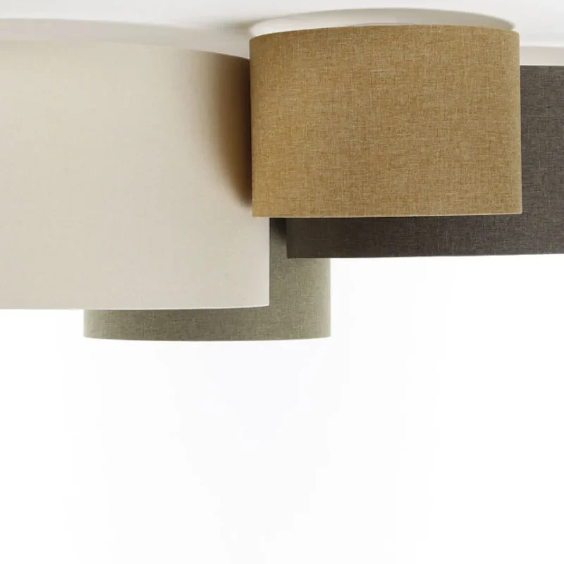 Luminaire Plafonnier | 4FLAMES BOHO ÉLÉGANT (Crème/Vert gris/Jaune moutarde/Graphite/Écru