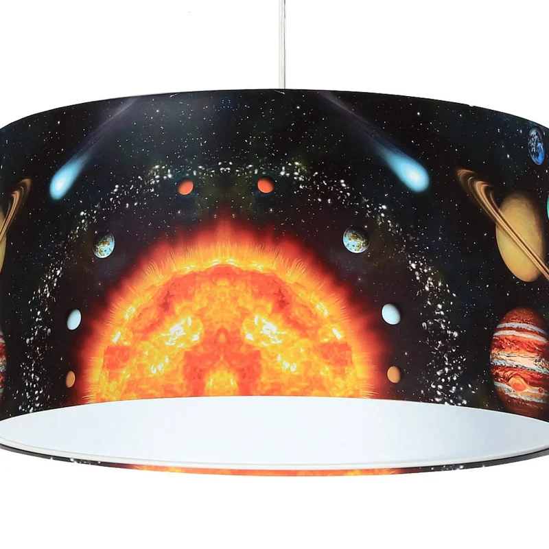 Suspension Luminaire | FOTO KIDS GALAXY (Noir/Multicolore)