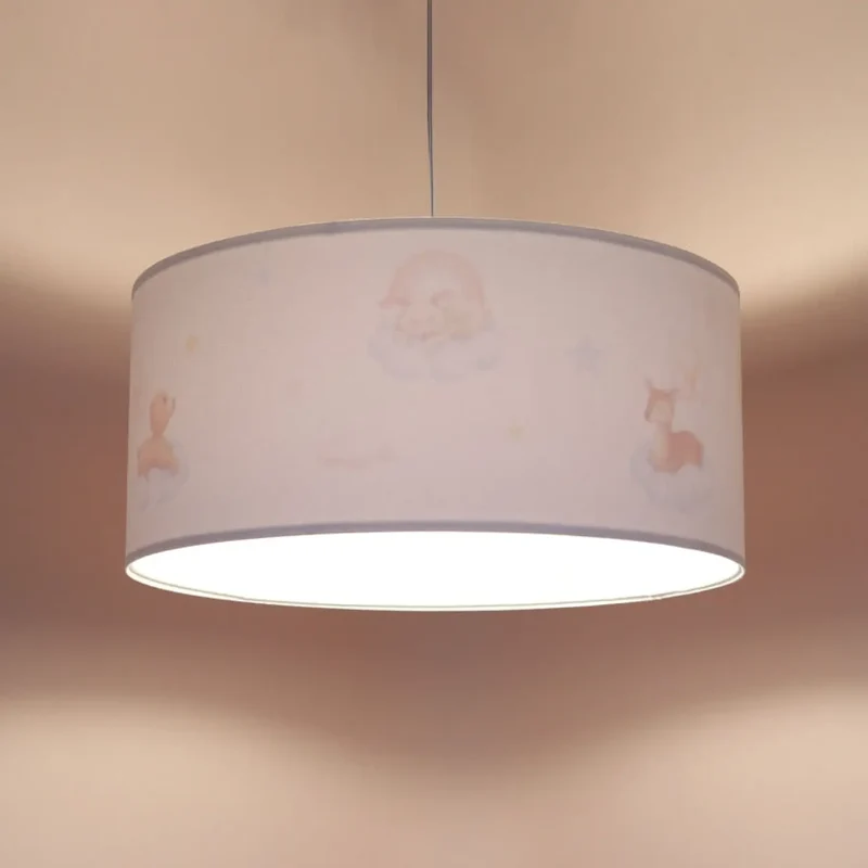 Suspension Luminaire | SWEET DREAMS CLASSIC (Bleu Pastel/Blanc/Jaune/Marron Clair)