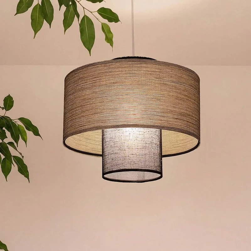 Suspension Luminaire | Twin (Noir/Beige)