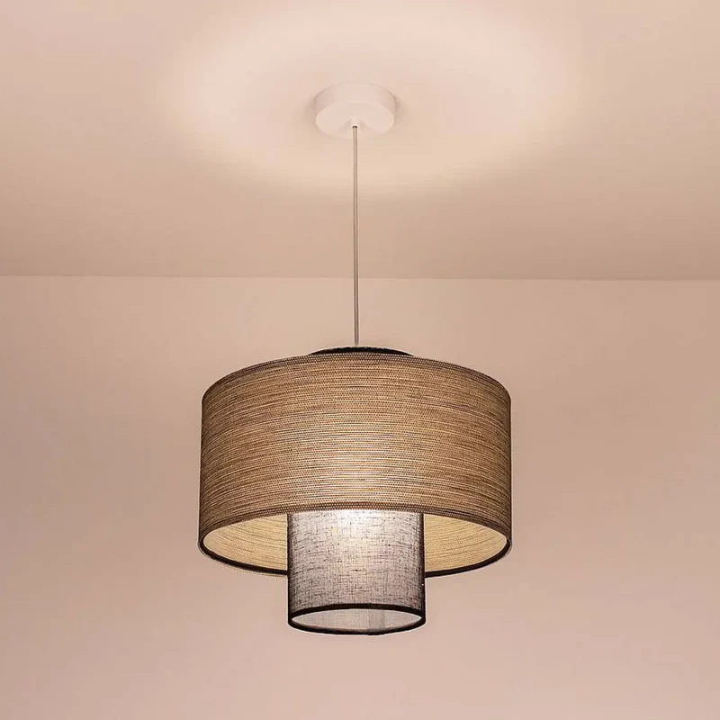 Suspension Luminaire | Twin (Noir/Beige)
