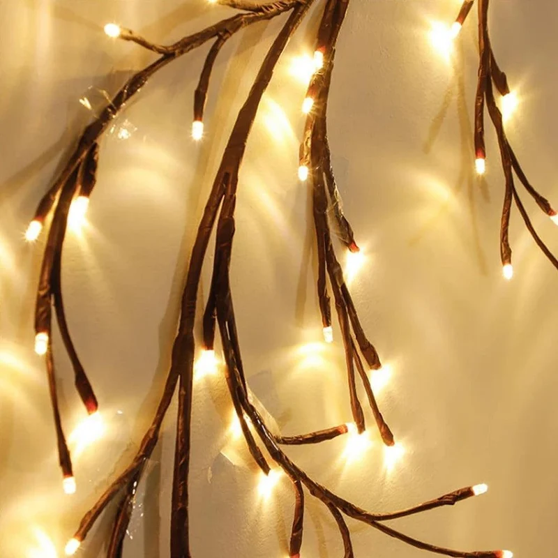 Willow Vine LED Wall Light - USB or Solar Powered, Decorative Branch Design