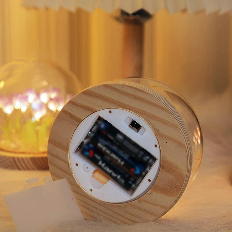DIY Tulip LED Night Light - Battery Operated, Handmade Flower Lamp