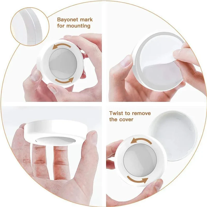 RGBW Dimmable Under Cabinet LED Puck Lights - Touch & Remote Control, White Housing