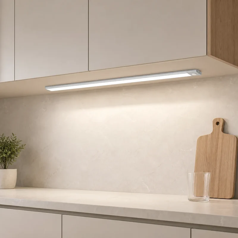 Rechargeable Wireless Under Cabinet LED Light Bar - Motion Sensor, 3 Color Temperatures, USB-C