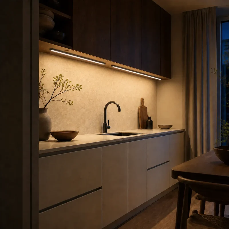 Rechargeable Wireless Under Cabinet LED Light Bar - Motion Sensor, 3 Color Temperatures, USB-C