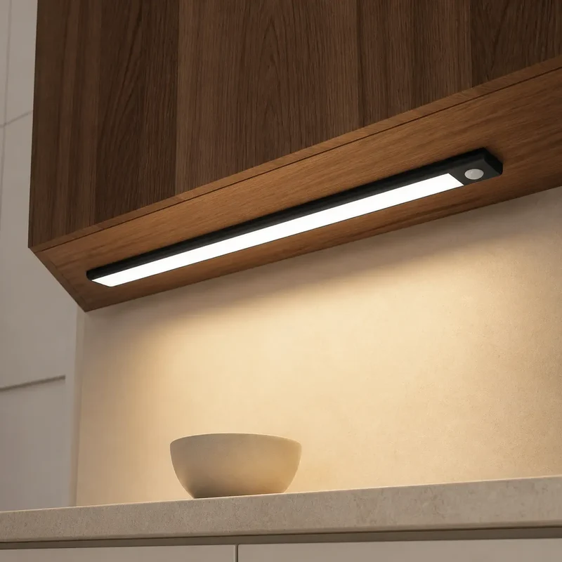Rechargeable Wireless Under Cabinet LED Light Bar - Motion Sensor, 3 Color Temperatures, USB-C