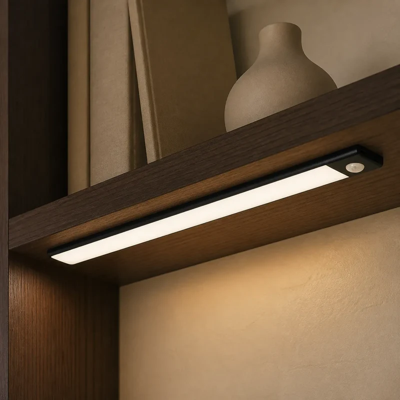 Rechargeable Wireless Under Cabinet LED Light Bar - Motion Sensor, 3 Color Temperatures, USB-C
