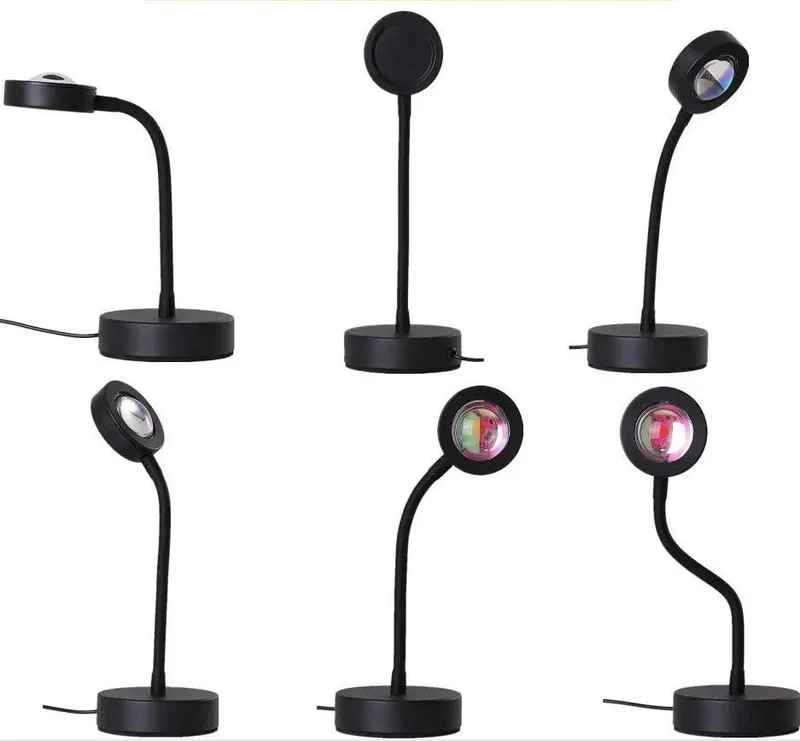 LED Sunset Projection Lamp - USB Powered, Adjustable Mood & Ambient Light