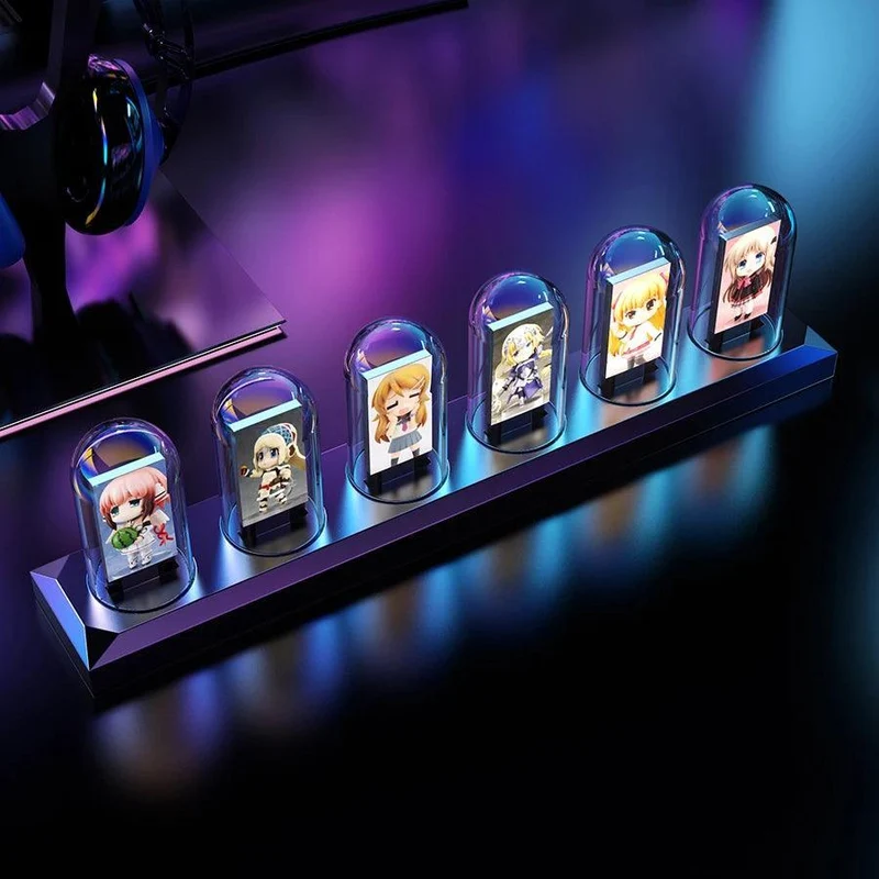 RGB IPS Nixie Tube Clock - WiFi Time Sync, Photo & Weather Display + 1.14″ Screen