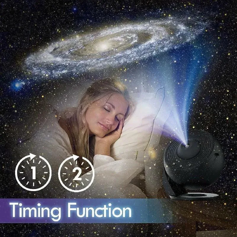 Starry Sky Projector LED Night Light - 12-in-1 Planetarium, Timer & Adjustable Focus