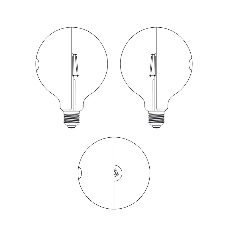 Ampoule LED Talia G125 4,8 W 806 lm E27 2700 K Dimmable - Gris