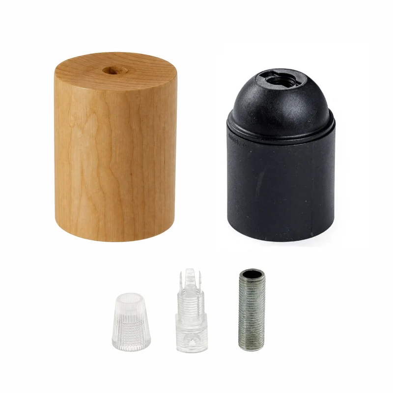 Kit douille E27 en bois - Aulne