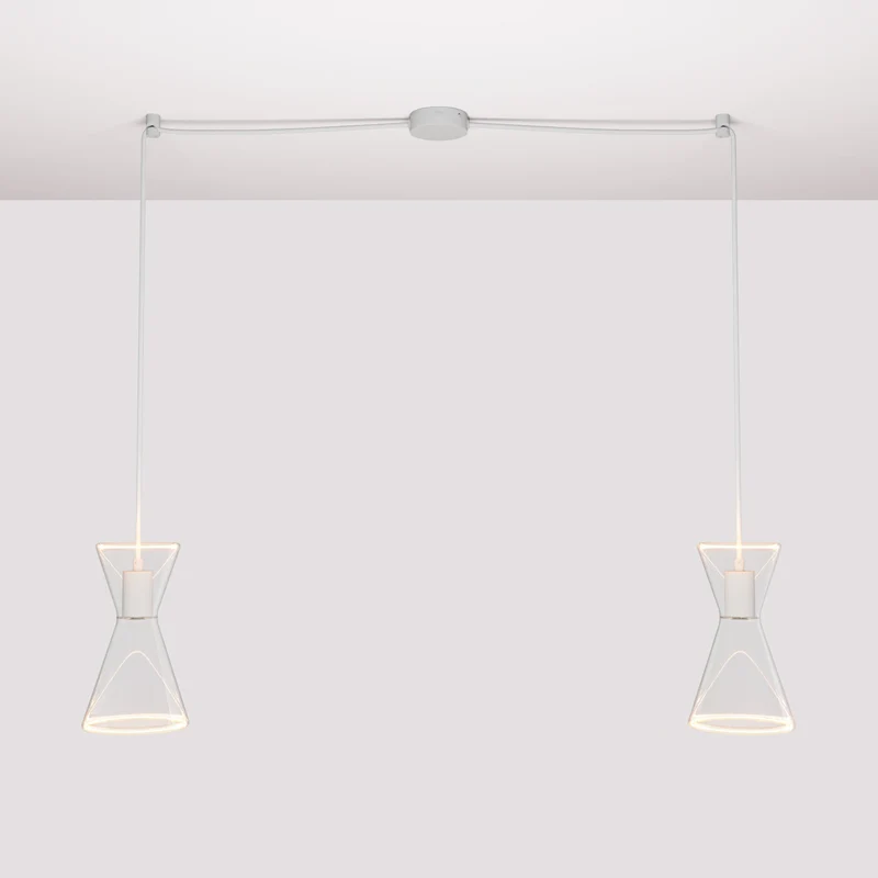 Suspension à deux chutes avec Ghost Double cono - Blanc mat