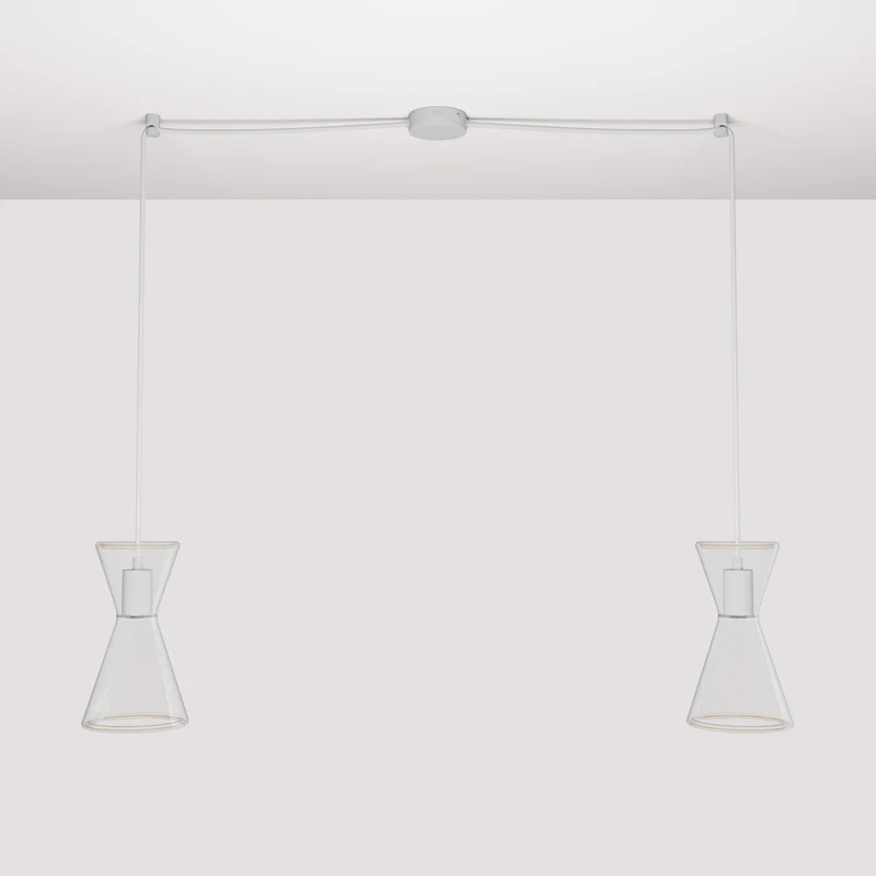Suspension à deux chutes avec Ghost Double cono - Blanc mat