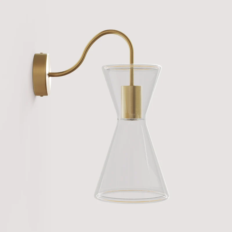 Applique Ghost Double cono avec extension en S - Bronze brossé