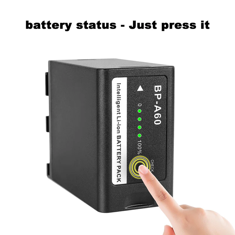 GVM BP-A60 Dual Charger with Battery for Canon C300 Mark II, C200 & C200B (6800mAh)