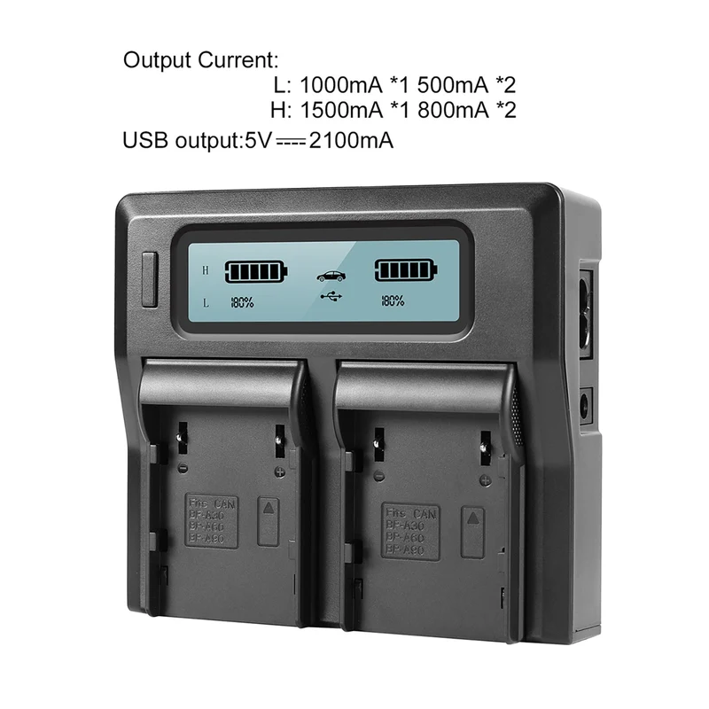 GVM BP-A60 Dual Charger with Battery for Canon C300 Mark II, C200 & C200B (6800mAh)