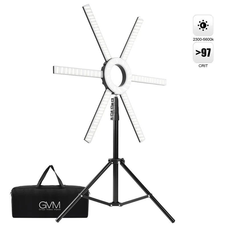 GVM-60W High Power Bi-Color LED Ring Light Kit