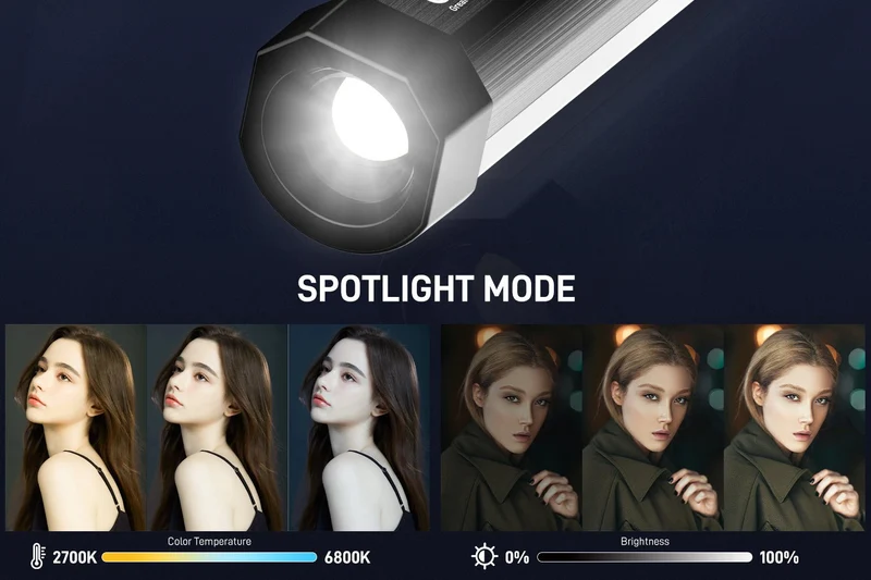 GVM BX8C 2-IN-1 RGB LED Tube Light (15.9")