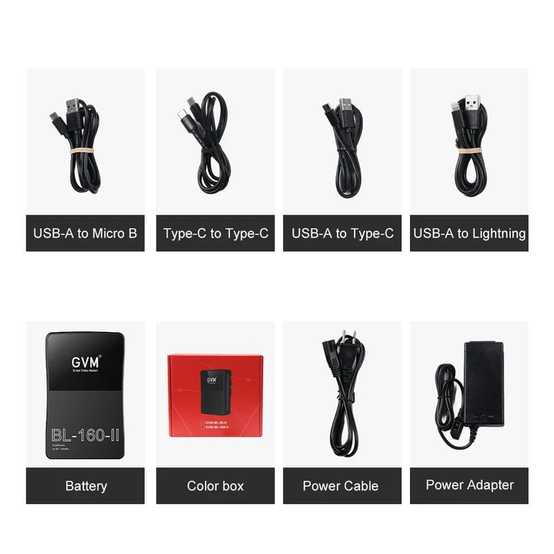 GVM BL160-II V-Mount Battery with D-Tap and USB Outputs (10,400mAh)