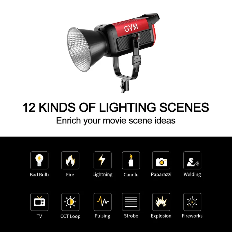GVM PRO-SD300B 300W Bi-Color Monolight With Softbox 3 kits
