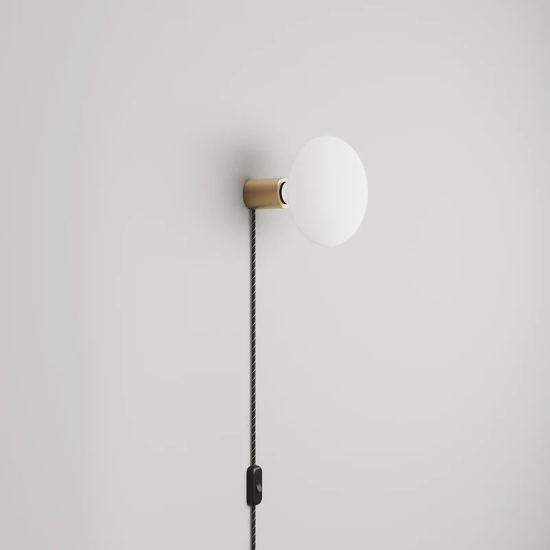 Lampe avec Fiche avec finition métallique et ampoule LED Ellipse effet porcelaine - Bronze satiné