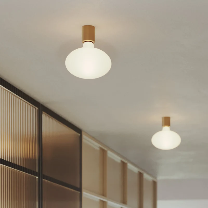 Applique en métal avec Ampoule LED Ellipse effet porcelaine - Bronze satiné