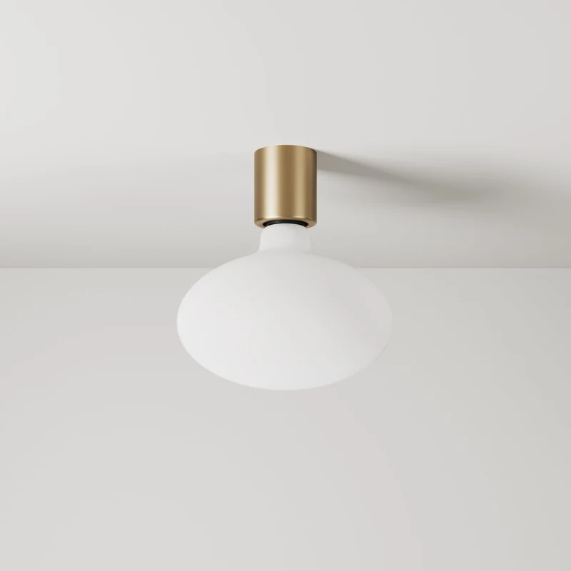 Applique en métal avec Ampoule LED Ellipse effet porcelaine - Bronze satiné