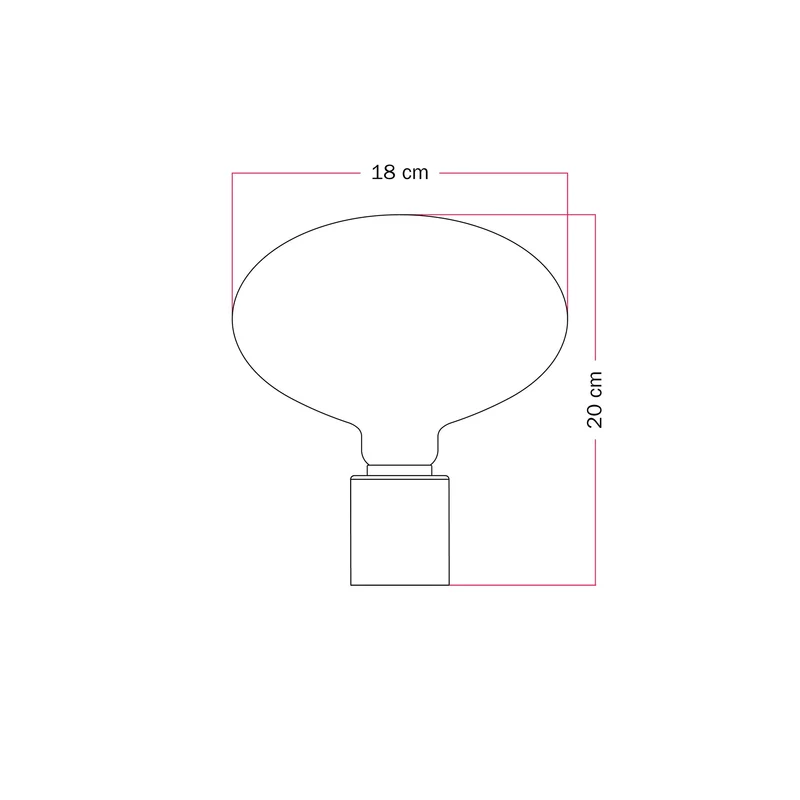 Applique en métal avec Ampoule LED Ellipse effet porcelaine - Bronze satiné
