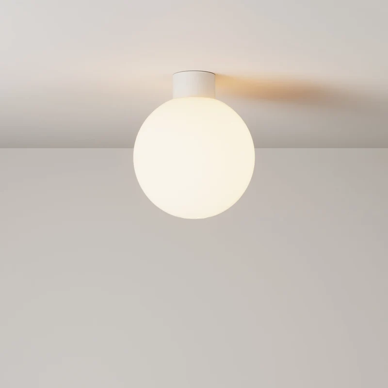 Applique d’extérieur IP44 Blanche et Abat-jour sphérique incassable Unbreak-a-Ball - IO