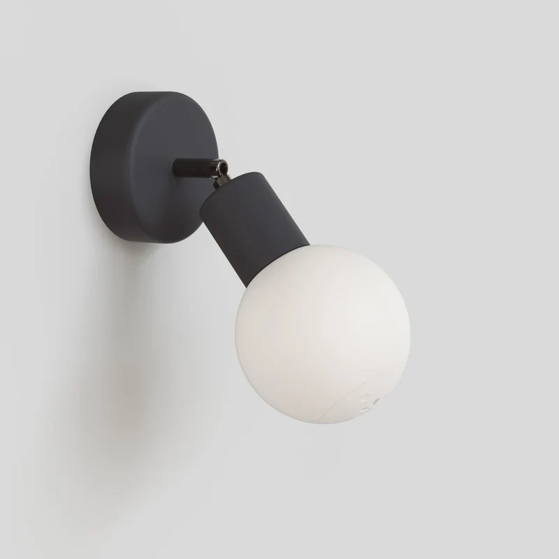 Applique d’extérieur Modulair IP65 avec articulation réglable et Abat-jour sphérique incassable Unbreak-a-Ball - Noir
