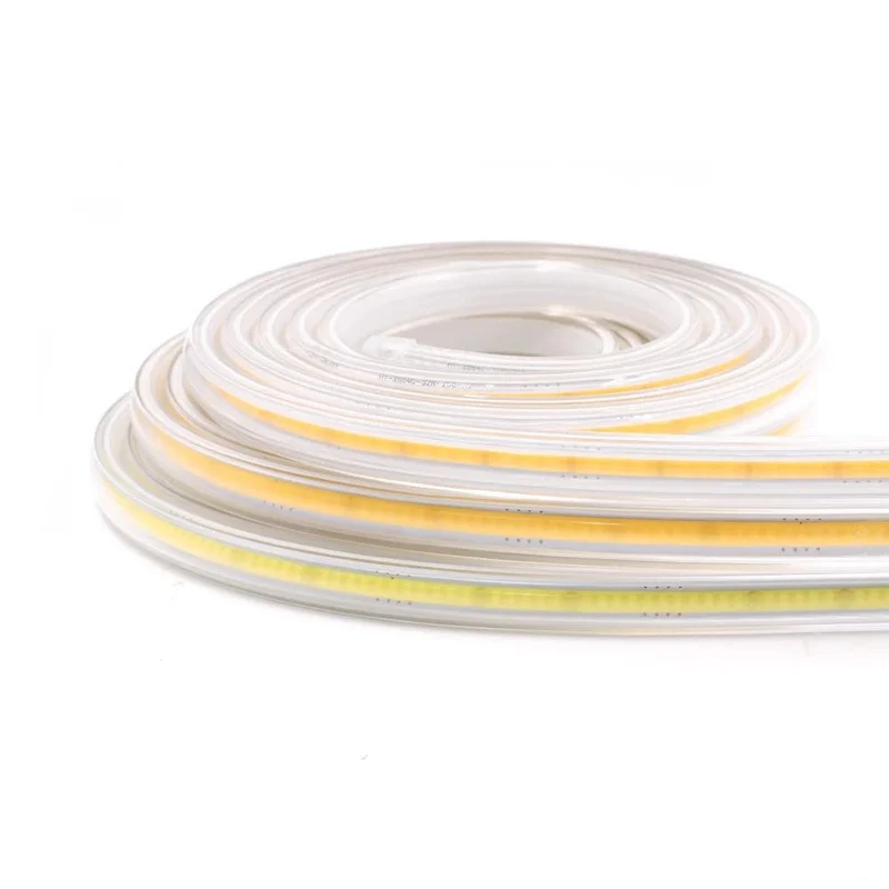220V High Voltage COB LED Strip Light - 360 LEDs/m, IP67 Waterproof, CRI90