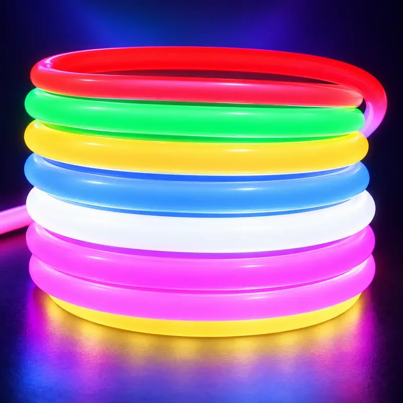 220V 360° Round Neon LED Strip Light - IP67 Waterproof, SMD 2835