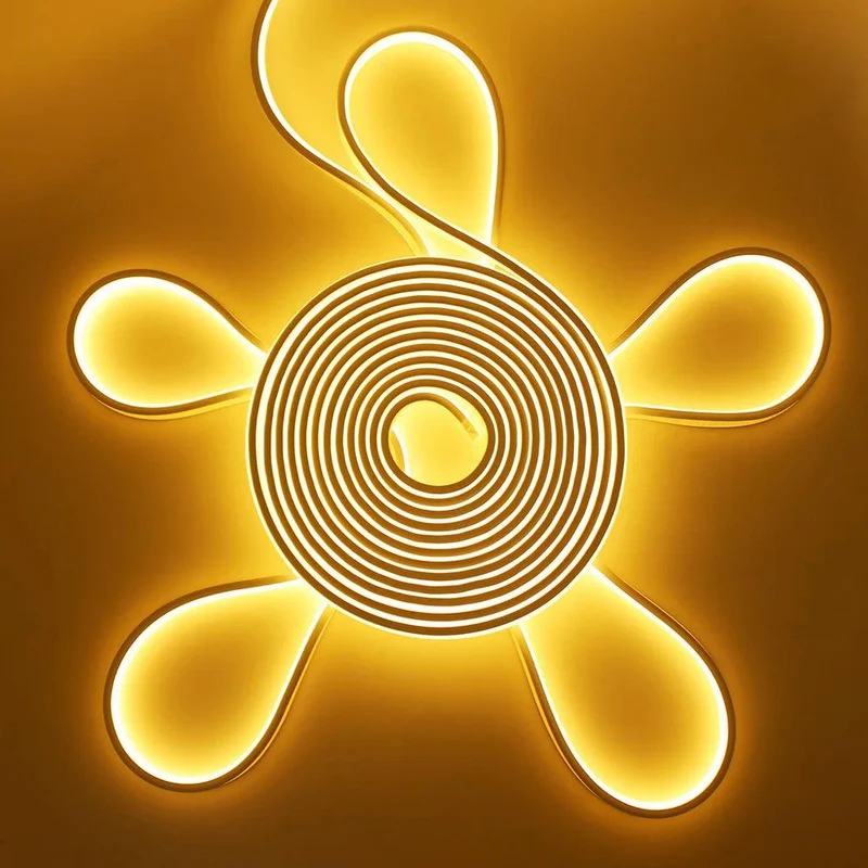 12V IP68 COB Neon LED Strip Light - DC Plug or 2-Pin Wire, Flexible, Cuttable