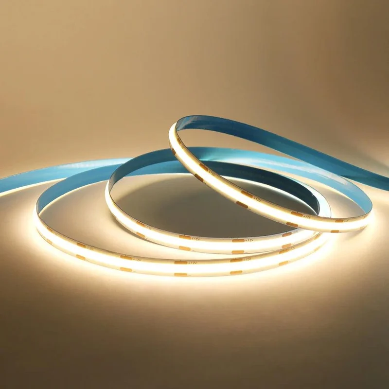 24V High Density COB LED Strip Light - DC Plug or 2-Pin Wire, 320–528 LEDs/m, Dimmable