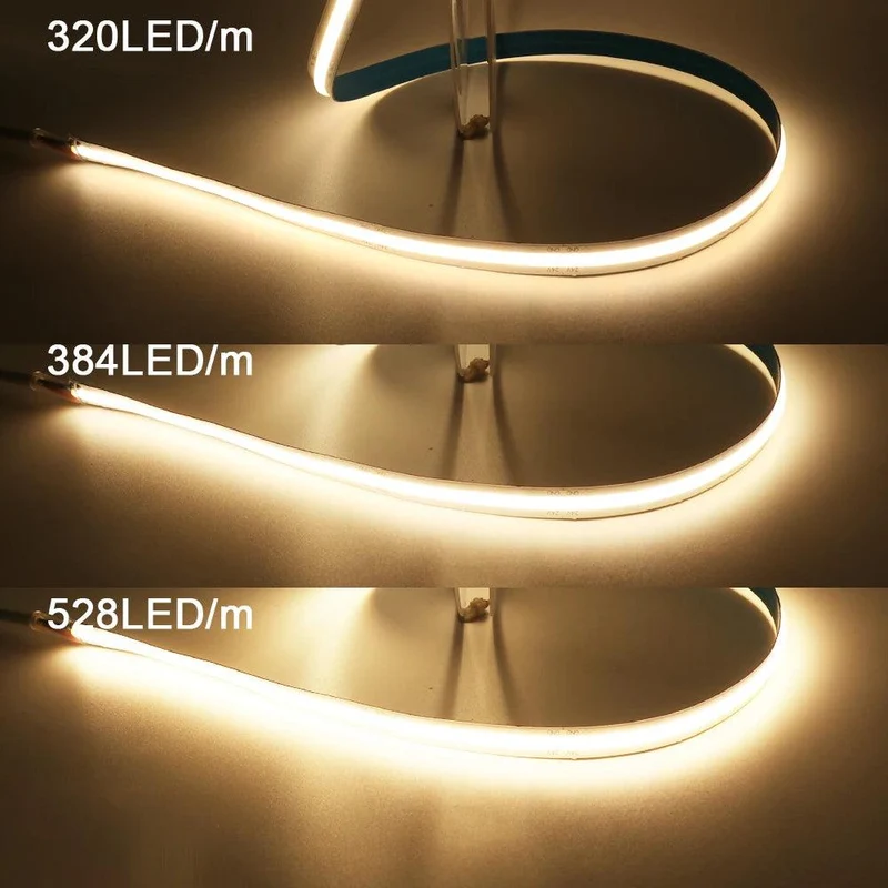 Tuya WiFi COB LED Strip Light Kit - 12V, App & Voice Dimming, 320–528 LEDs/m