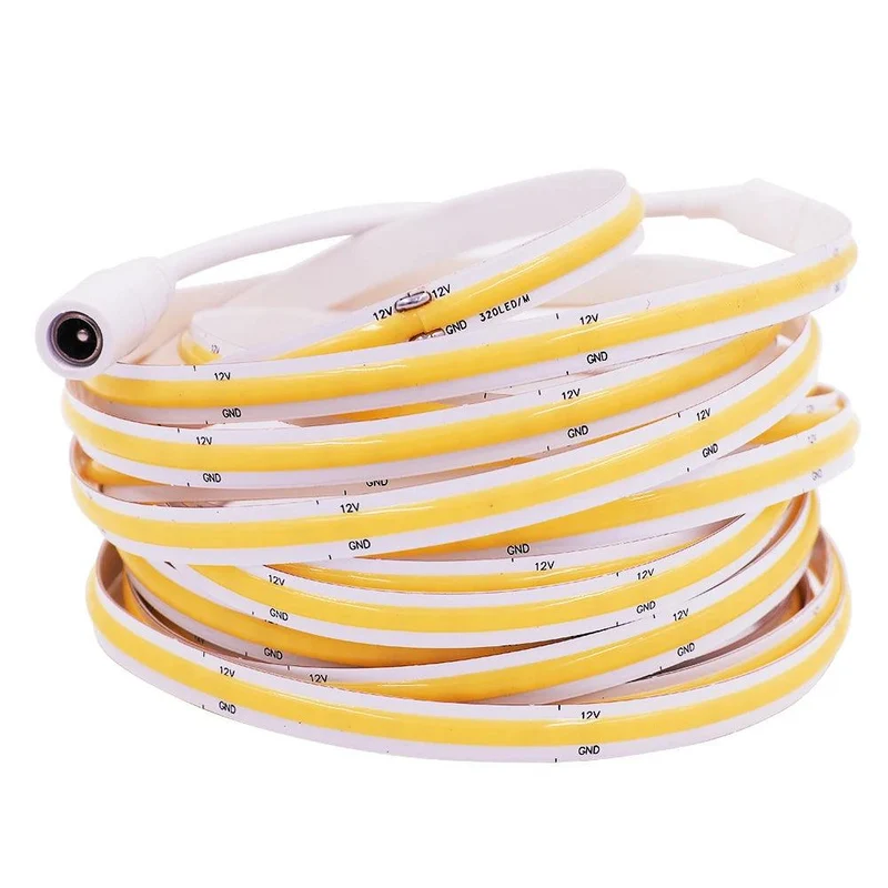 Tuya WiFi COB LED Strip Light Kit - 12V, App & Voice Dimming, 320–528 LEDs/m