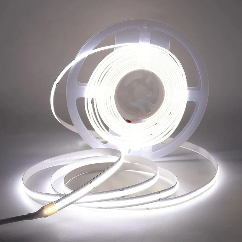 Tuya WiFi COB LED Strip Light Kit - 12V, App & Voice Dimming, 320–528 LEDs/m