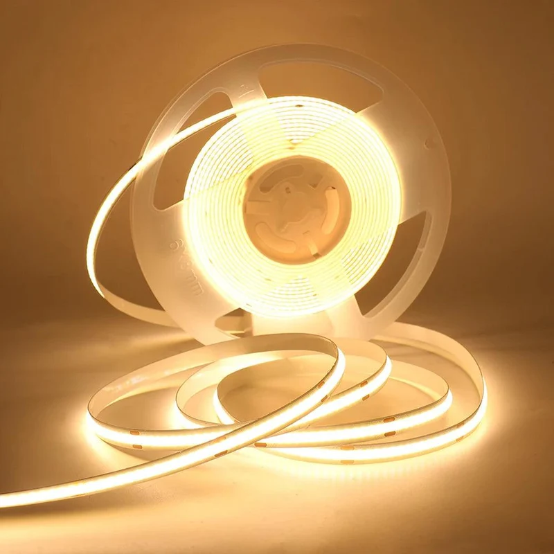 Tuya WiFi COB LED Strip Light Kit - 12V, App & Voice Dimming, 320–528 LEDs/m