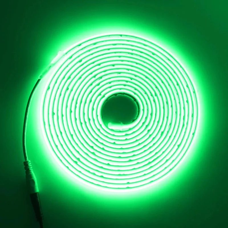 24V High CRI COB Neon LED Strip Light - 10 Colors, DC Plug, IP68 Waterproof, Flexible Silicone