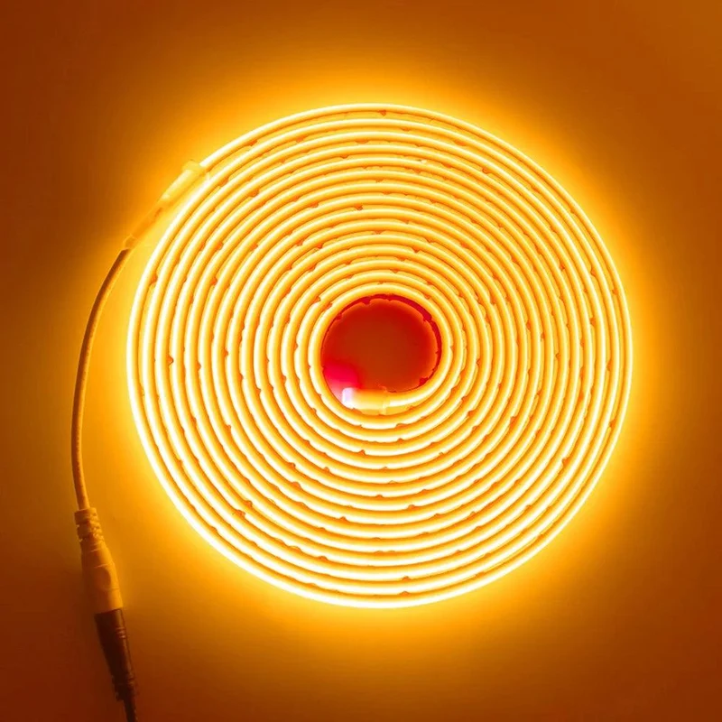 24V High CRI COB Neon LED Strip Light - 10 Colors, DC Plug, IP68 Waterproof, Flexible Silicone