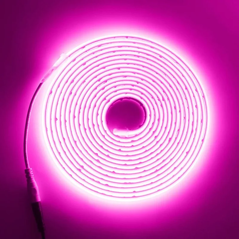 24V High CRI COB Neon LED Strip Light - 10 Colors, DC Plug, IP68 Waterproof, Flexible Silicone