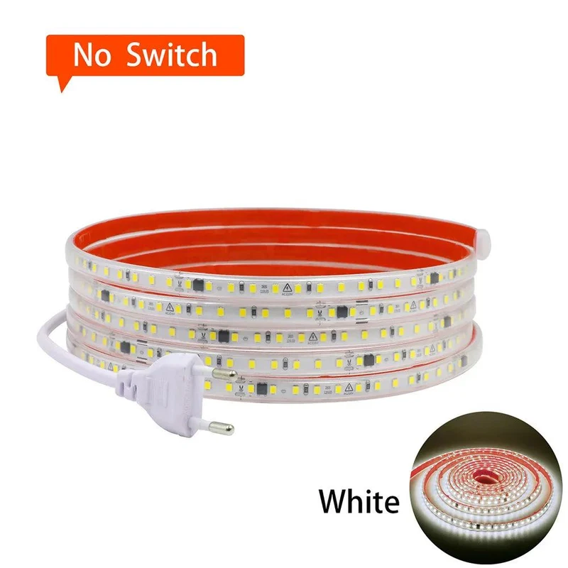 220V IC Rectifier SMD 2835 LED Strip Light - IP65 Waterproof, 120 LEDs/m