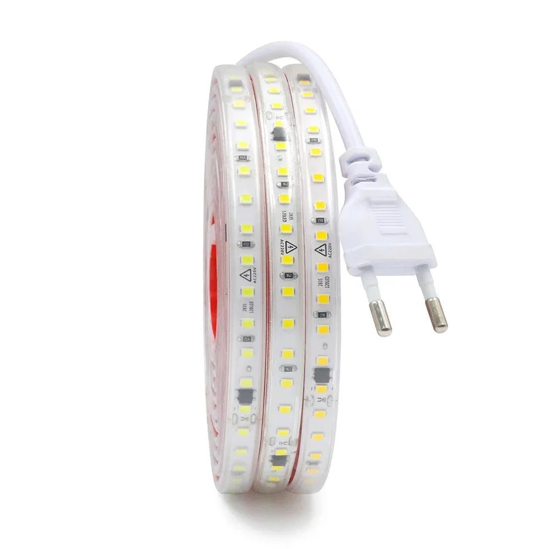 220V IC Rectifier SMD 2835 LED Strip Light - IP65 Waterproof, 120 LEDs/m