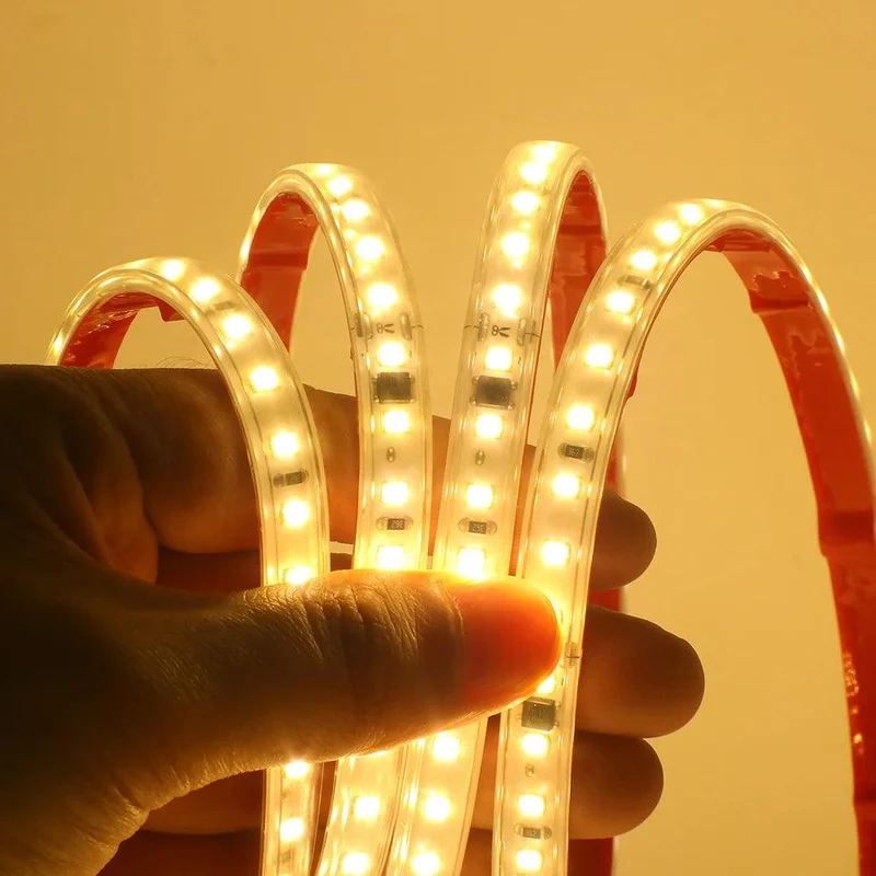 220V IC Rectifier SMD 2835 LED Strip Light - IP65 Waterproof, 120 LEDs/m