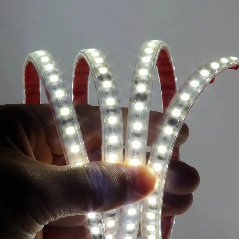 220V IC Rectifier SMD 2835 LED Strip Light - IP65 Waterproof, 120 LEDs/m