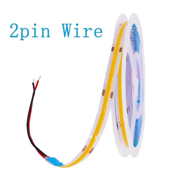 5V COB LED Strip Light with USB/DC Plug - 8 Colors, 320 LEDs/m, RA90